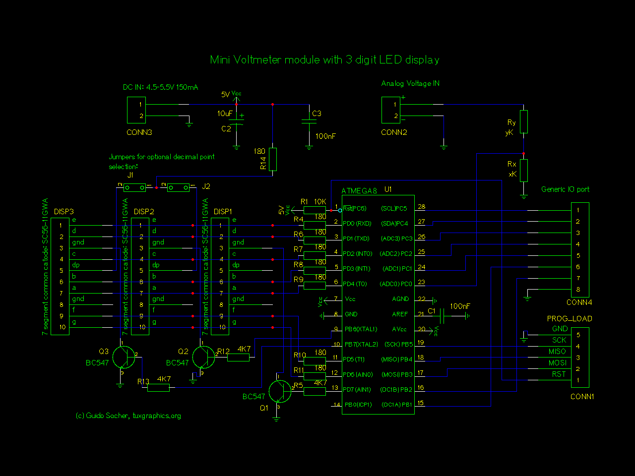 Tuxgraphics Org Mini 3 Digit Display An Inexpensive Digital Voltmeter Module