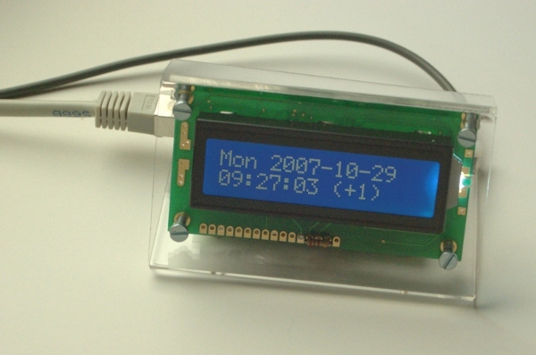 [NTP clock with polycarbonate case]