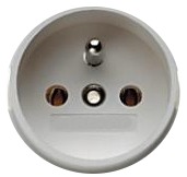 In France the power socket is similar to the German type except that the