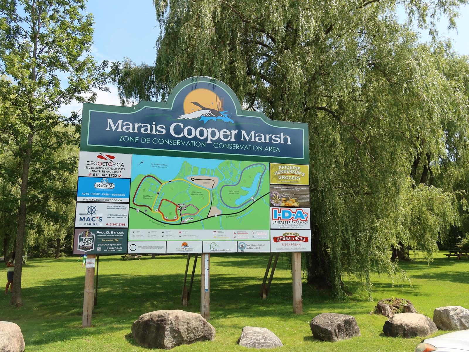 Cooper Marsh picnic area and parking lot
