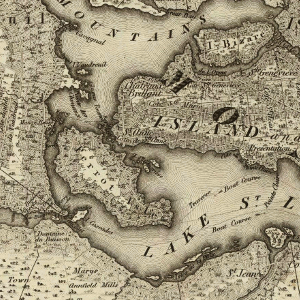 1815, dowker island shown as Sainte-Genevieve islands, https://commons.wikimedia.org/wiki/File:Topographical_map_of_the_province_of_Lower_Canada_02a.png http://numerique.banq.qc.ca/patrimoine/details/52327/3473842