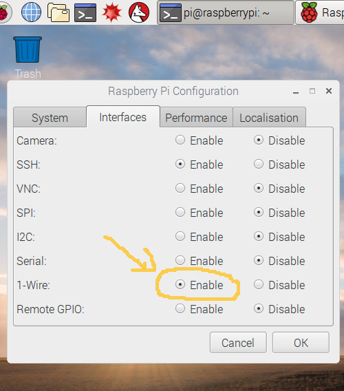 Raspberry PI config menu dialog window