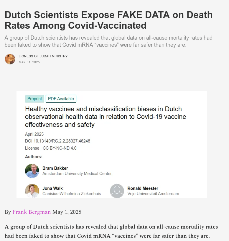 FAKE DATA on Death Rates Among Covid-Vaccinated