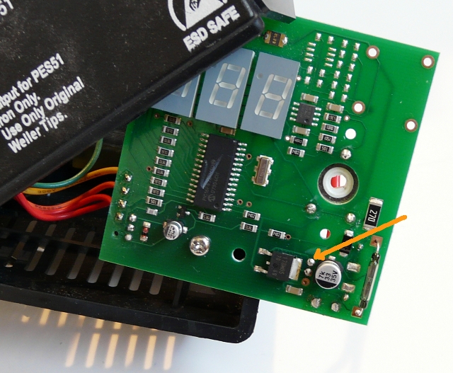 wesd51  controller board with additional capacitor added