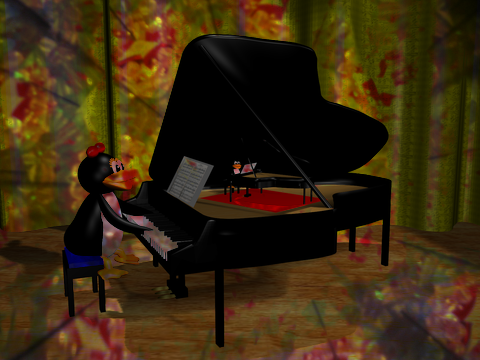 [tux penguins in street of art]