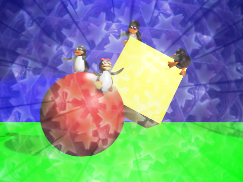 [tux penguins in street of art]